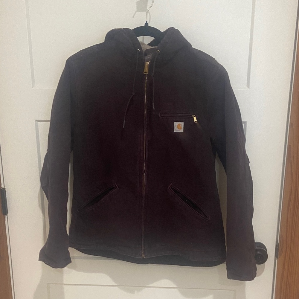 Carhartt Men's Dark Brown Hooded Jacket
